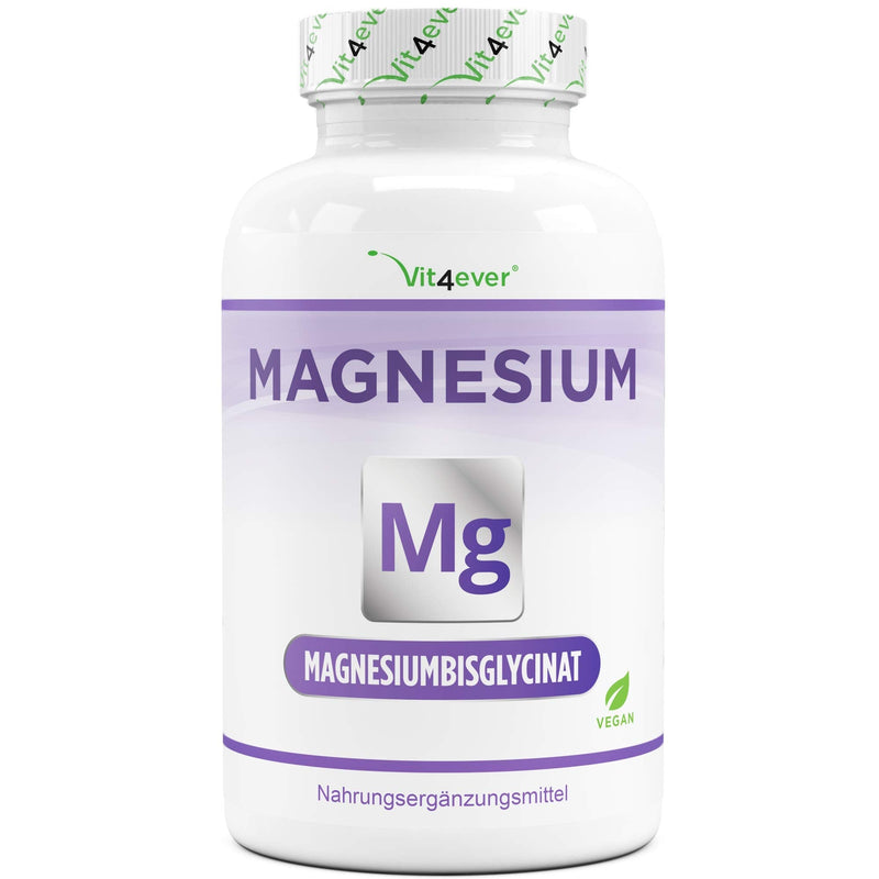 Magnesium bisglycinate - 240 capsules - Premium: Chelated magnesium - 155 mg elemental magnesium per capsule - Laboratory tested - Vegan - High dosage 240 pieces (pack of 1) - NewNest Australia