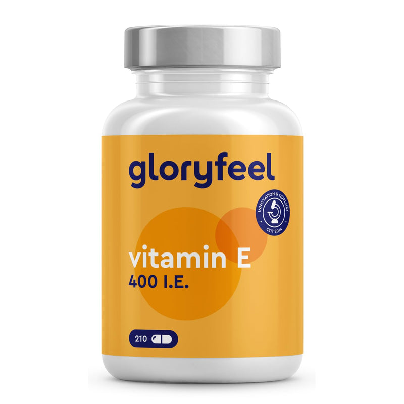 Vitamin E 210 capsules - 400 IU bioactive vitamin E per capsule - High dose for 7 months supply - Laboratory tested and made in Germany - NewNest Australia
