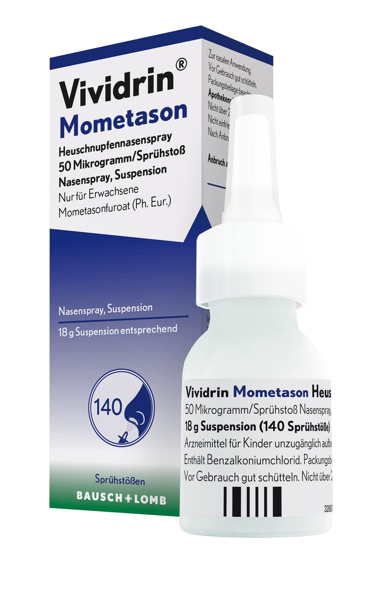 Vividrin Mometasone Hay Fever Nasal Spray: Nasal Spray for Hay Fever and Allergy Symptoms, 18 g 18 g (Pack of 1) - NewNest Australia
