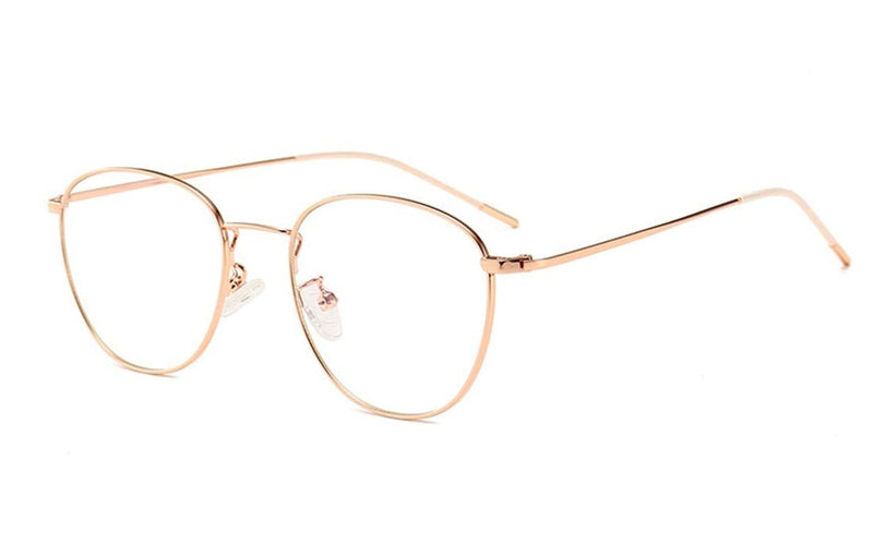 Blue light filter glasses women men metal frame retro blocking blue light gaming glasses computer glasses rose gold - NewNest Australia
