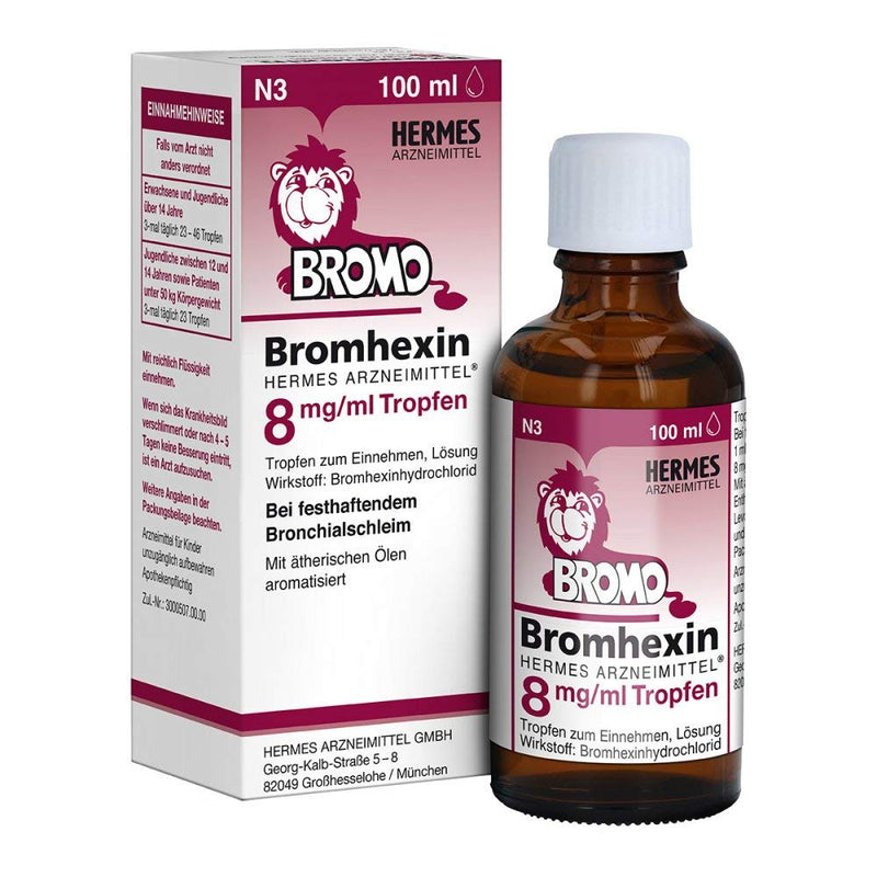 BROMHEXIN Hermes Medicines 8 mg/ml drops 100 ml - NewNest Australia