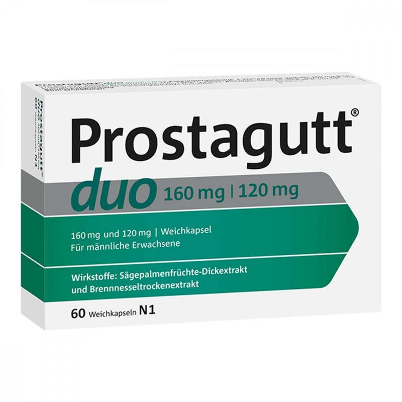 Prostagutt duo 160 mg | 120 mg soft capsules - Herbal medicine to reduce the urge to urinate in benign prostate enlargement - 60 soft capsules - NewNest Australia