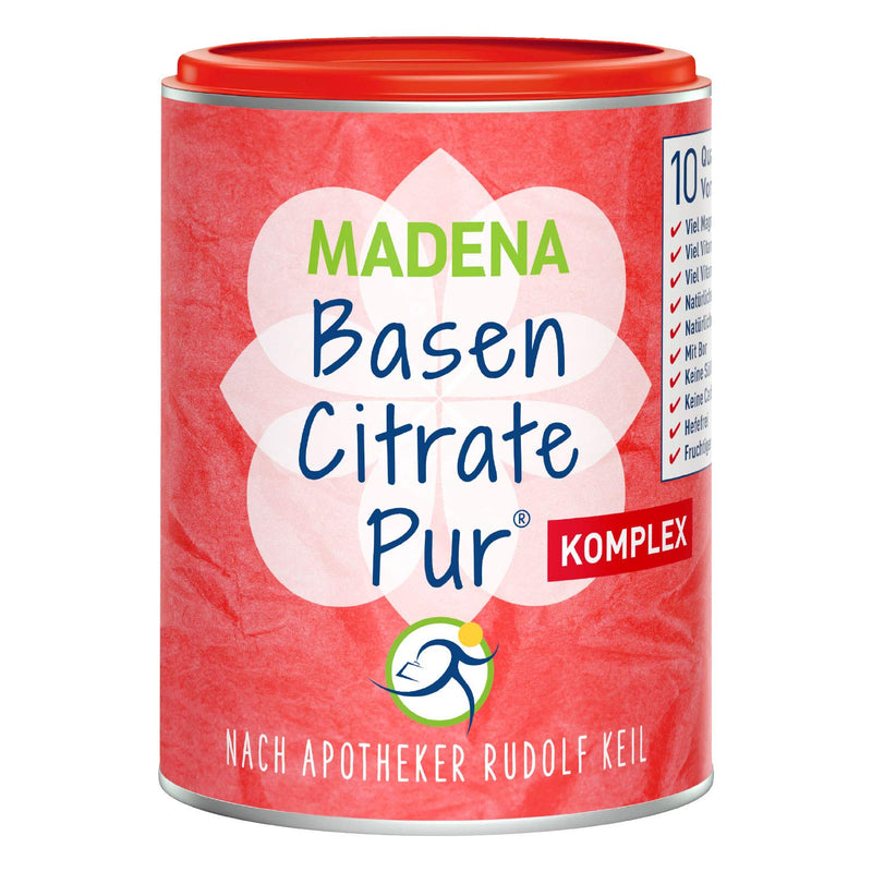 Madena Premium Basencitrate Pure Complex According To Pharmacist Rudolf Keil, Citrate Base Powder Vegan 240 G, The Original With 100% Organic Bases, Lots Of Magnesium Citrate, Zinc, Potassium, - NewNest Australia