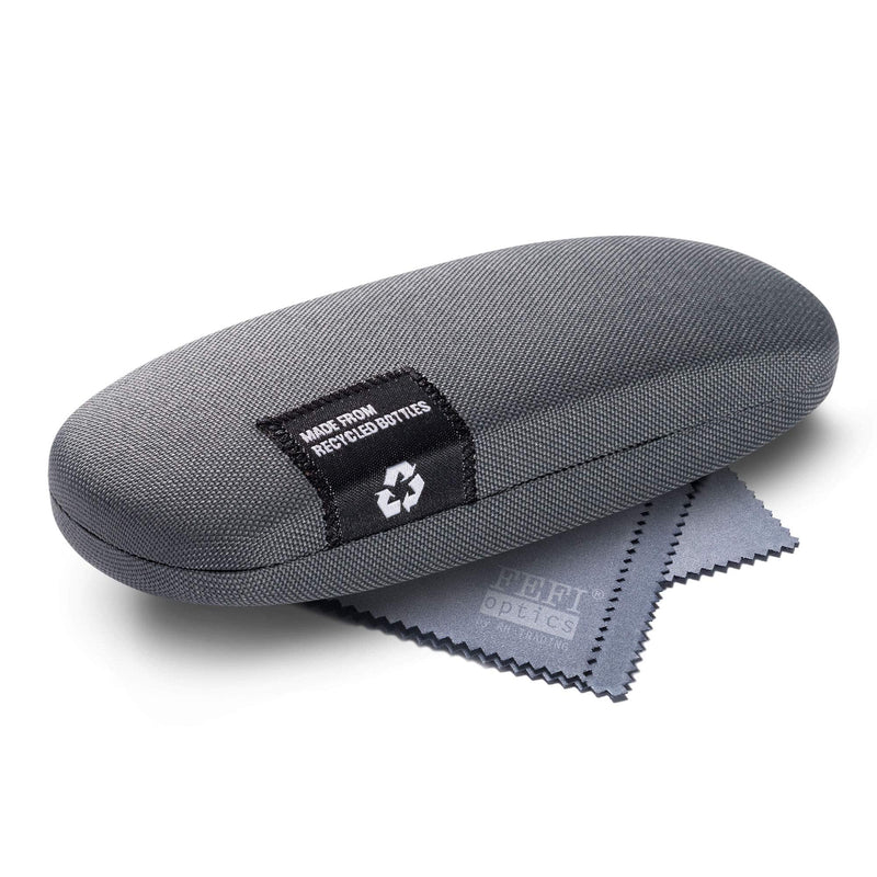 FEFI - Hardcase glasses case with fabric cover made from recycled PET bottles gray - NewNest Australia