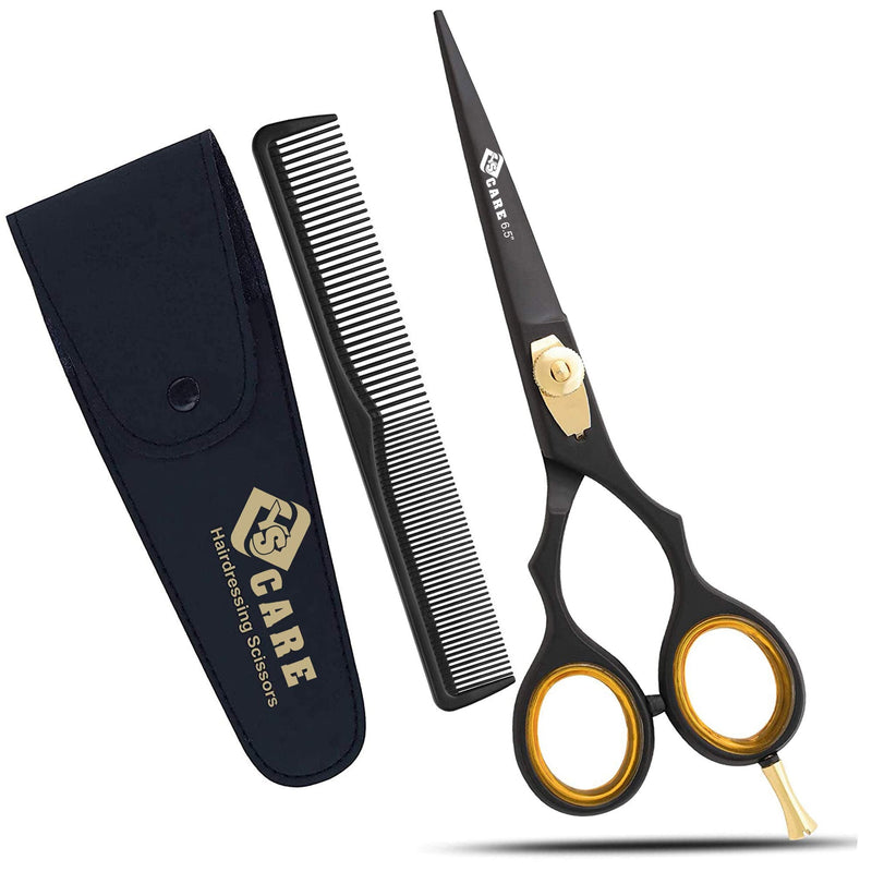 Professional Hairdressing Scissors, Japanese Stainless Steel Salon Scissors - 16.5cm - Fine Adjustable Tension Screw - Premium Hair Cutting Scissors (Straight 6.5") Straight 6.5" - NewNest Australia