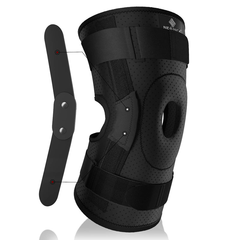 Neenca Knee Support With Hinge, Knee Support For Men & Women, Open Patella Knee Pad For Knee Pain, Swollen Meniscus Tear, Arthritis, Joint Pain Relief, Acl, Pcl, Mcl, Recovery 056 - NewNest Australia