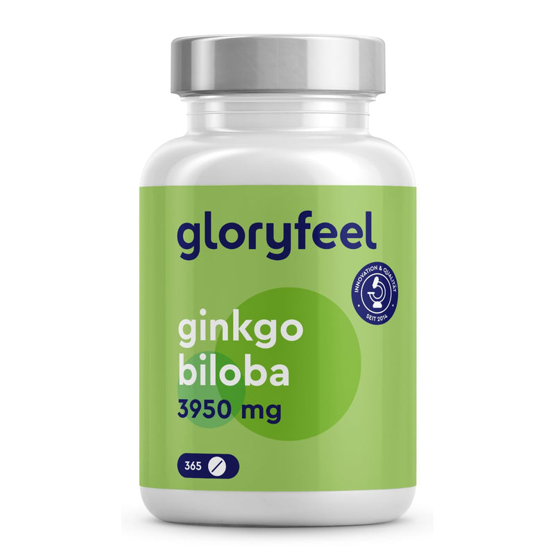 Ginkgo Biloba 3950Mg - 365 Tablets High Dose - With Flavonoglycosides + Terpene Lactones & Ginkgo Acid-Free - 50:1 Extract - Laboratory Tested, Vegan And Made In Germany Without Additives - NewNest Australia
