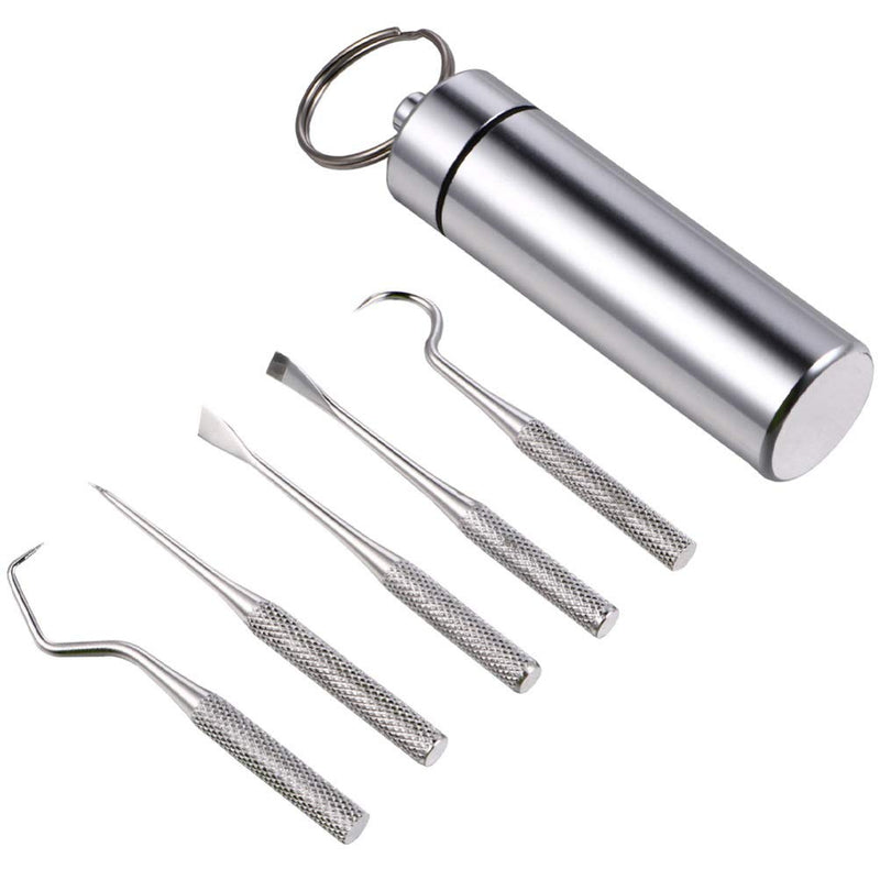 Healifty Tartar Remover Set Toothpick Tooth Cleaner With Box Key Ring Hand Chisel Oral Hygiene Tartar Cleaner Dental Care Accessories For Women Men Outdoor Travel Camping - NewNest Australia