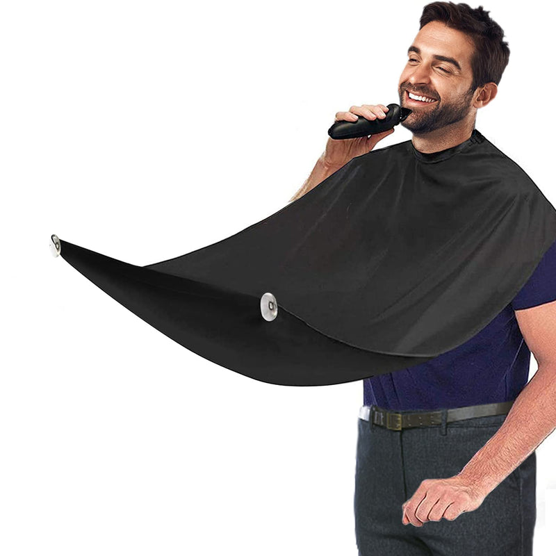 XIAOCAI Beard Apron, Beard Trimming Catcher Cape for Shaving Haircut, Waterproof Non-Stick Hair Catcher Grooming Cloth with 2 Suction Cups, Gifts for Men - NewNest Australia