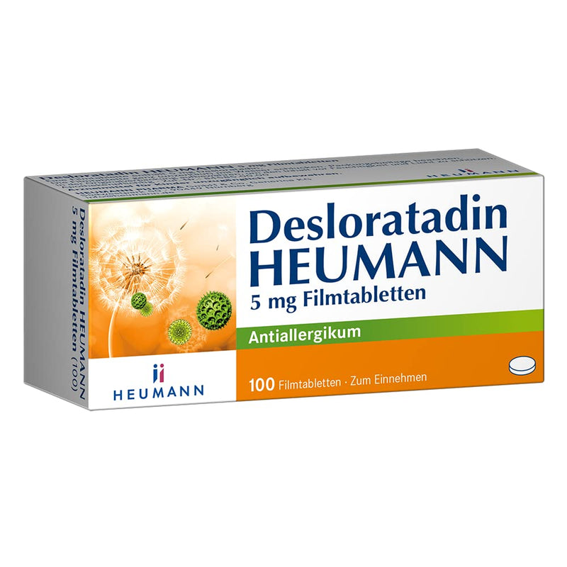 Desloratadine Heumann 5 mg film-coated tablets: Antiallergic for allergic reactions such as hay fever or hives, 100 tablets 100 film-coated tablets - NewNest Australia