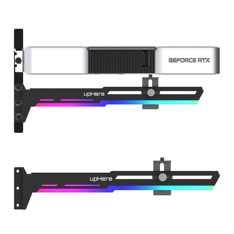 upHere,upHere RGB LED Graphics Card GPU Brace Support Video Card Tendon Holder / Holster Holder, GPU Holder, Single Plug-in Cards, G276ARGB - NewNest Australia