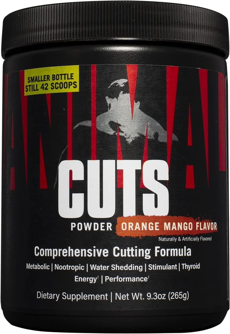 Universal Nutrition Animal Cuts Powder (Orange Mango) Diet & Definition Supplement For Weight Management - Stimulates Metabolism & Reduces Water Retention, With Caffeine & Tyrosine, 42 Servings - NewNest Australia