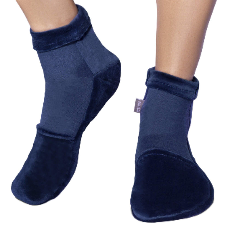 ICEHOF cooling socks with 4 ice packs - soft fabric / 1 pair with cooling pads gel cold therapy for feet toes during chemotherapy rheumatism cold socks chemo - unisex size. pp. 34-37 - NewNest Australia
