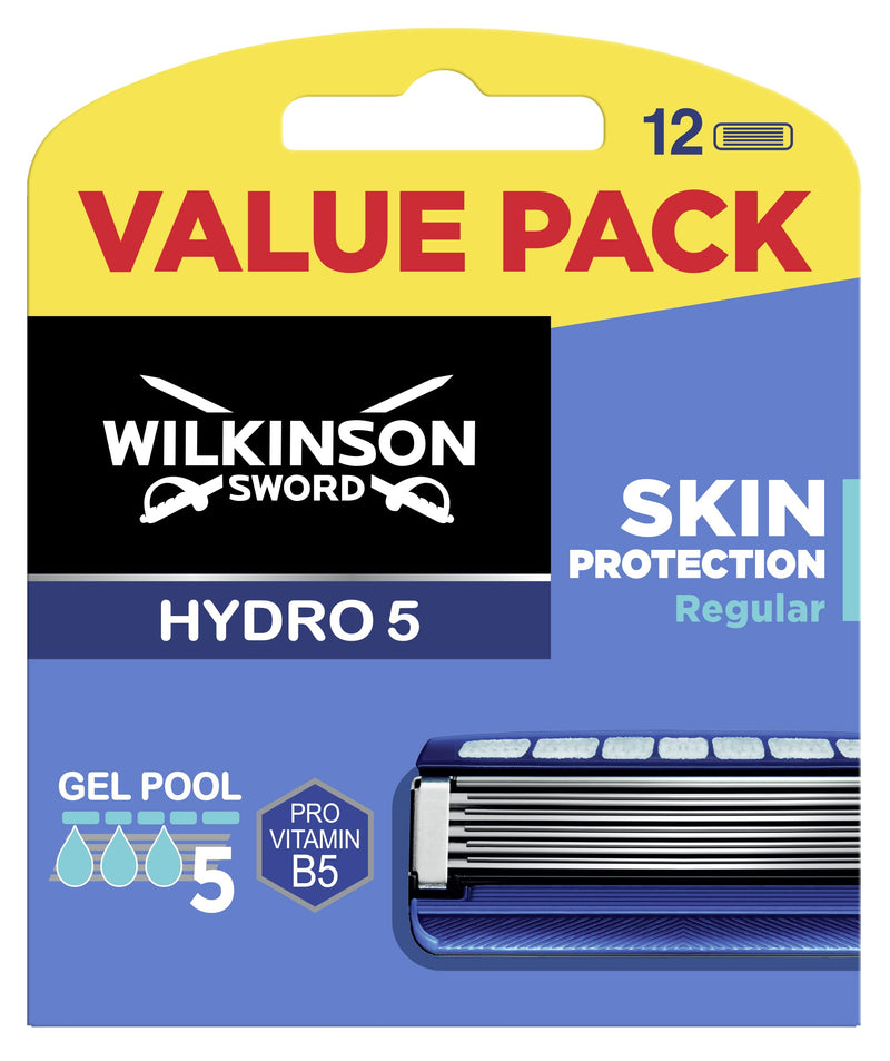 Wilkinson Sword Hydro 5 Skin Protection 12 Razor Blades, 12 Razor Blades 12 Pieces (Pack of 1) - NewNest Australia