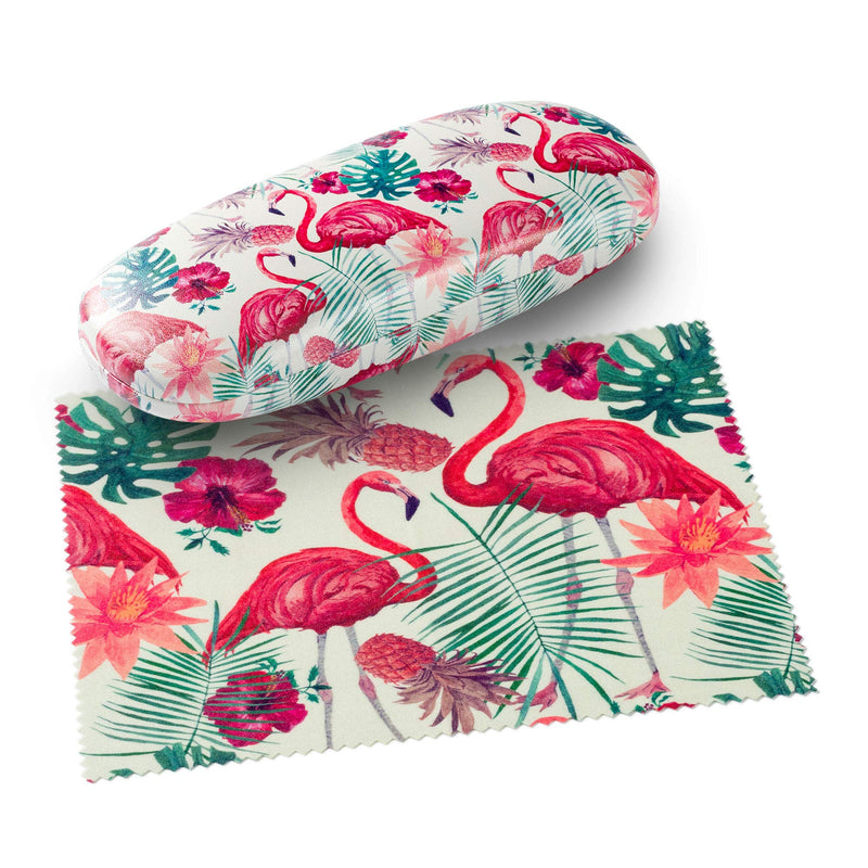 FEFI - Hardcase glasses case: WILDLIFE with matching microfiber cloth Flamingo - NewNest Australia