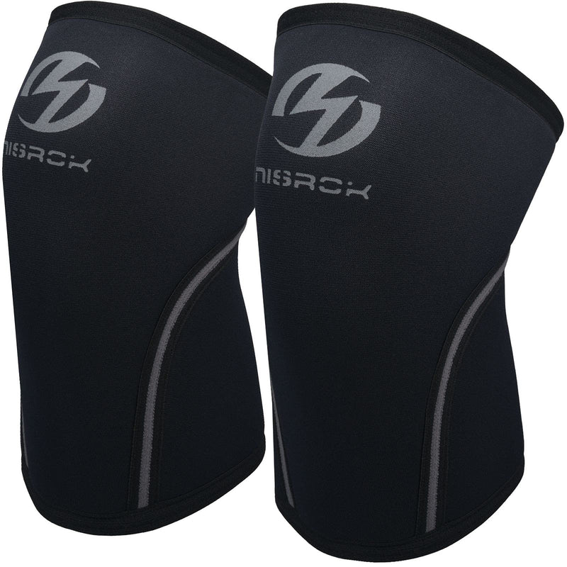 Nisrok Knee Wraps (1 Pair) 7Mm Neoprene Compression Knee Brace, Great Support For Cross Training, Weightlifting, Powerlifting, Squats, Basketball And More (Black, Large) - NewNest Australia