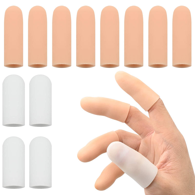 Finger Protection Silicone Gel Finger Cots Thumb Protection (12 Pieces), Finger Sleeves, Finger Bandages For Hand Czema, Finger Cracks, Finger Arthritis And More. - NewNest Australia