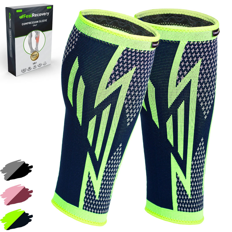 Pack Of 2 Compression Calf Supports For Men & Women - Calf Stockings For Muscle Fiber Tears, Runners, Shin Splints & Cramps - Compression Stockings Sports - Breathable & Non-Slip - NewNest Australia
