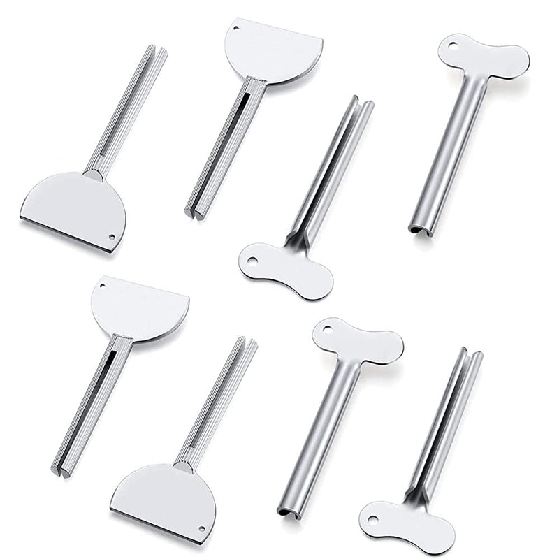 Pack Of 8 Metal Toothpaste Squeezer, Tube Squeezer, Stainless Steel Tube Key, Metal Tube Squeezer, Keys, Toothpaste Tube, Tube Roller For Toothpaste, Hair Gel, Hand Cream - NewNest Australia