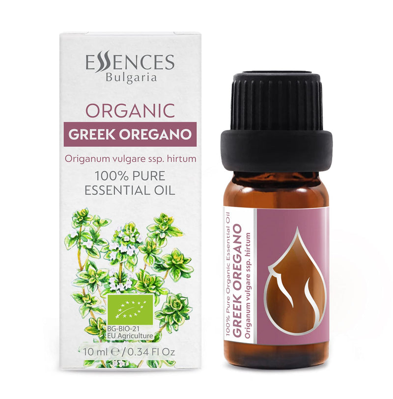 Essences Bulgaria Organic Mountain Oregano Oil 10 Ml | Origanum Vulgare Var. Hirtum | 100% Natural | Undiluted | Organic Certified | Top Quality From Family Business | No Genetic Engineering | Vegan - NewNest Australia