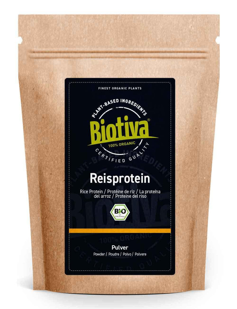 Rice Protein Organic 80% Protein 400 G Vegan Protein Source No Additives Free From Gluten Soy And Lactose Top Organic Quality Bottled And Controlled In Germany Biotiva - NewNest Australia