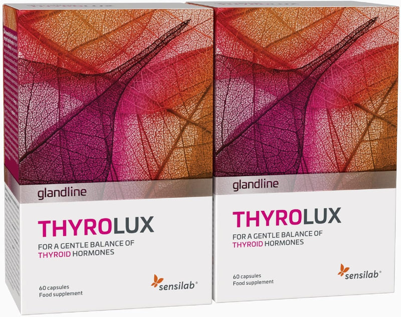 Thyrolux - Thyroid - Iodine tablets - L-tyrosine, iodine, selenium, magnesium, royal basil, schisandra, zinc, manganese - nutrients and minerals of plant origin - 120 capsules - Sensilab 60 pieces (pack of 2) - NewNest Australia