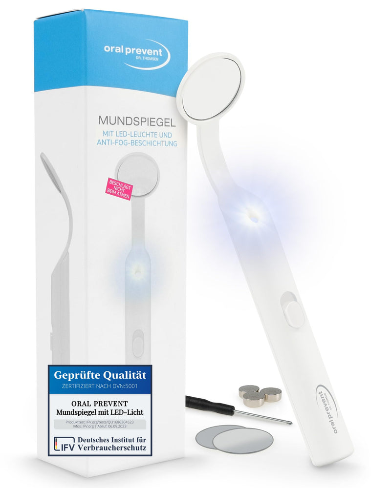 ORAL Prevent mouth mirror with LED light - dental mirror for better dental care - dentist mirror with anti-fog coating - dental care mirror - NewNest Australia