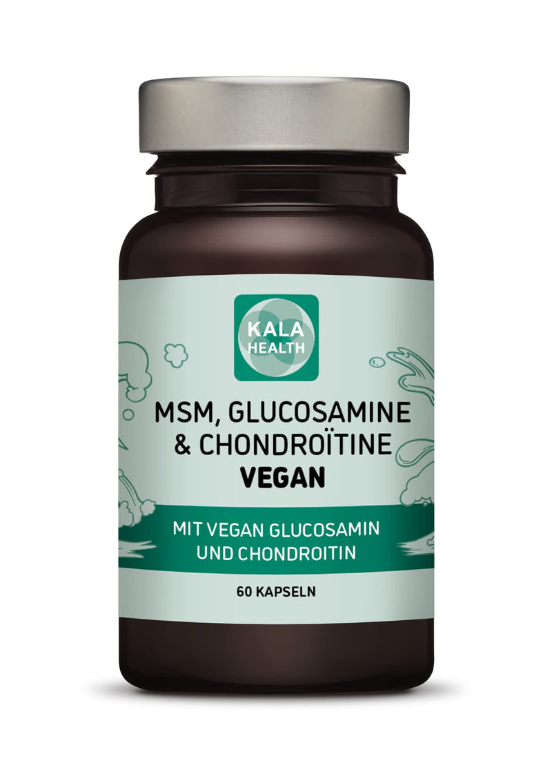 Kala Health Vegan Glucosamine & Chondroitin + Opti Msm High Dose Unique 100% Vegan Formula With Five High-Quality Brand Ingredients - Unique Combination Of Ingredients For Joints - NewNest Australia