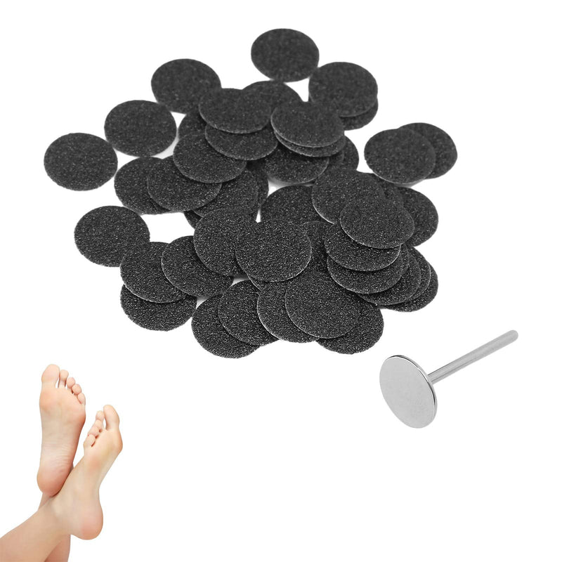 Feet Grinder Sandpaper, Pack Of 50 Electric Callus Remover, Sandpaper Discs, Pedicure Tool, Replacement Accessories With Shaft, For Hard, Dead Skin, Cracked Heel, Only For Foot Sanders (Œ¶15 Mm) - NewNest Australia