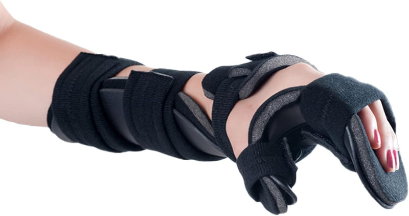 Stroke Rest Hand Splint, 5 Finger Muscle Aatrophy Rehabilitation Night Immobiliser, Orthotics Stabilizer For Stroke Regeneration And Arthritis, Light Cramps, For Left And Right Hand