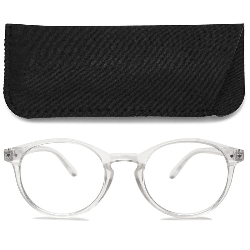 Magimodac Blue Light Filter Reading Glasses With Ultralight Tr90 Frame Women Men Computer Reading Aid Half Glasses Half Frame Visual Aid With Glasses Case For Men And Women - NewNest Australia