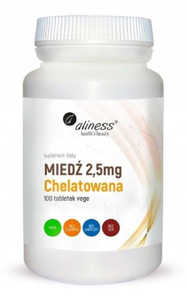 Chelated copper 2.5 mg 100 tablets Aliness - NewNest Australia