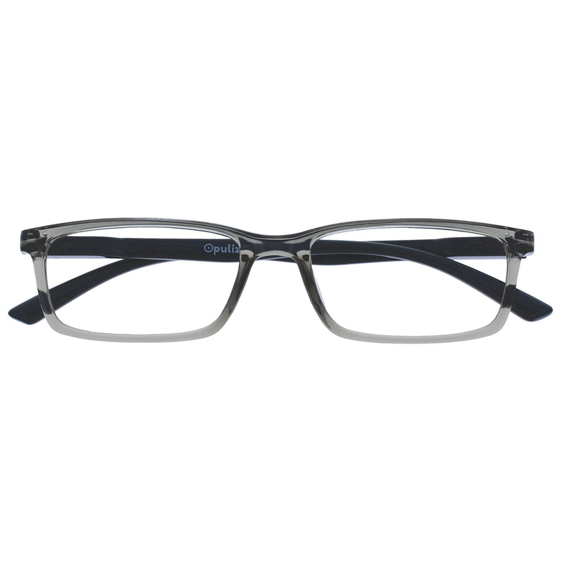 Opulize Sea Glasses Blue Light Filter Narrow Frame Spring Hinges Improve Sleep Computer Glasses Gaming Anti-Reflective Men Women B9 +0.00 Diopter Grey - NewNest Australia