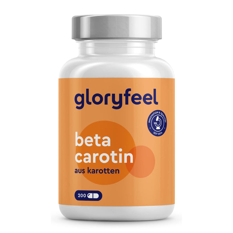 Beta Carotene Capsules - 200 Vegan Capsules - 100% Natural From Carrot Extract - Provitamin A For Vision, Skin And Immune System* - Laboratory Tested And Made In Germany Without Additives - NewNest Australia