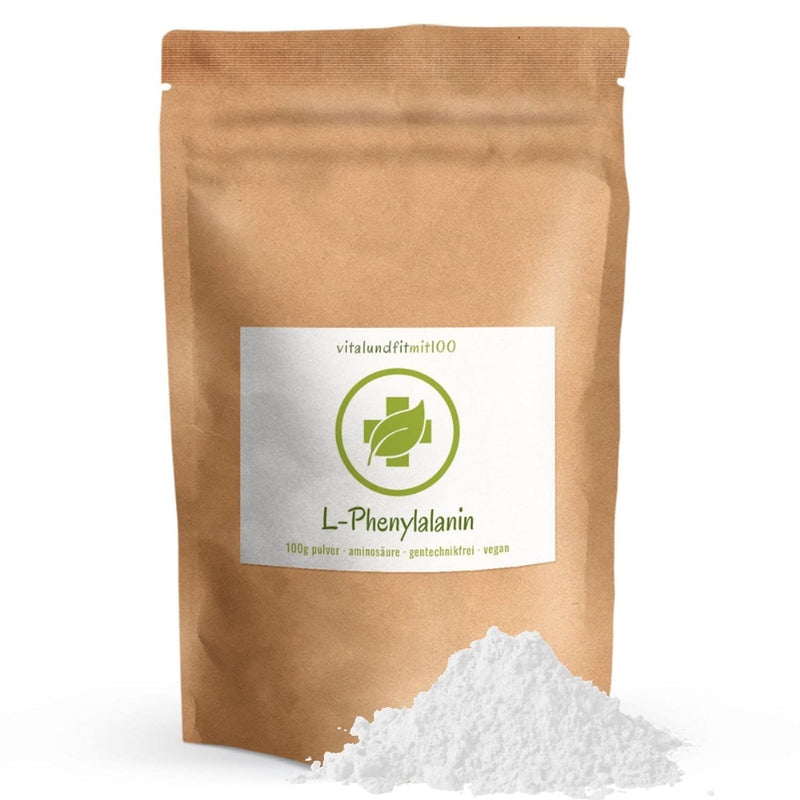 L-Phenylalanine Powder 100 G - Essential Proteinogenic Amino Acid - Fermentation Extraction - Vegan/Pure - Gmo Free - No Additives And Additives - Made In Germany - NewNest Australia