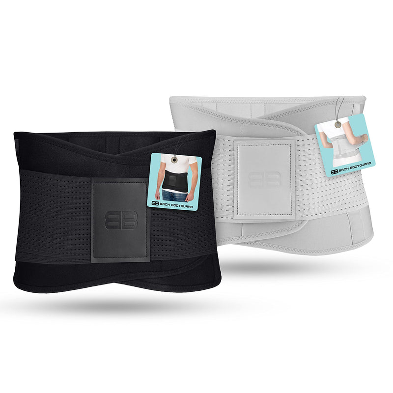 BACK BODYGUARD back belt - innovative lumbar support - back bandage relieves pressure on the back - kidney belt for back support - 4 sizes (L, black) L - NewNest Australia
