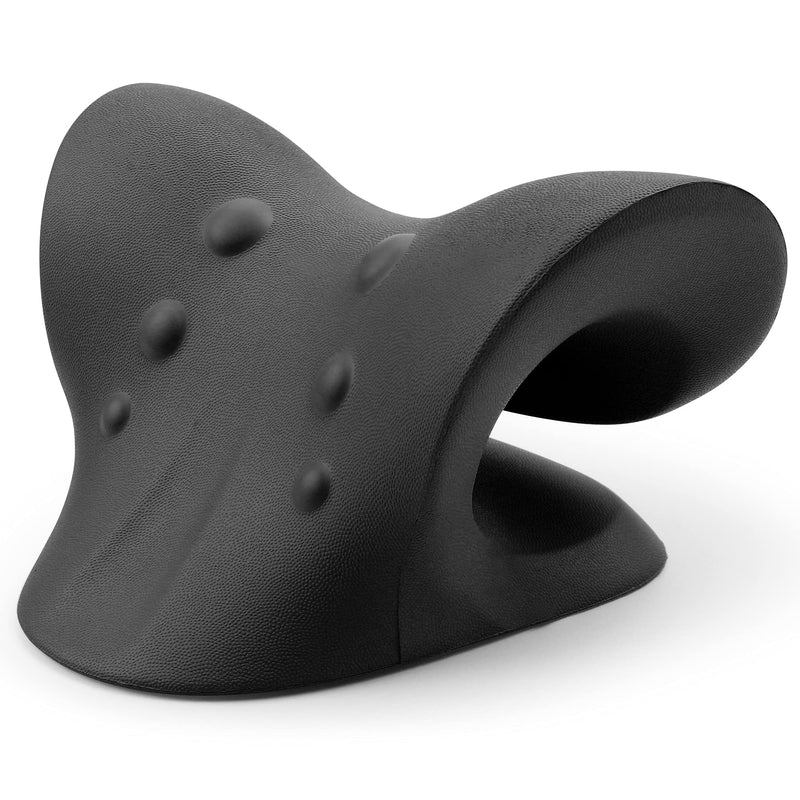 Shoulder Relaxation Pillow Neck Stretching Device to Relieve TMJ Pain and Cervical Spine Alignment Chiropractic Pillow Neck Stretcher Black - NewNest Australia