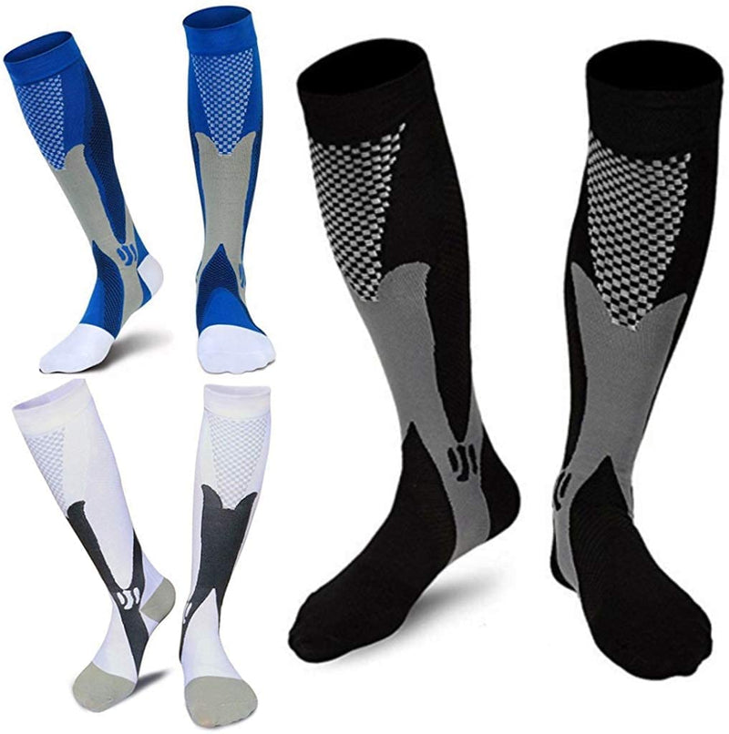 Gcbiger Compression Socks (3 Pairs) for Men Circulation 20-30 mmHg Medical Compression Socks Women Breastfeeding - NewNest Australia