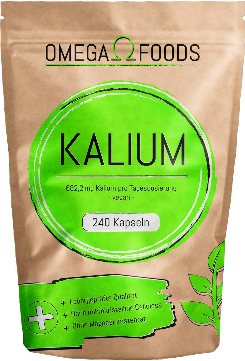 High-dose potassium - 240 potassium capsules - Vegan - 682.2 mg potassium per daily dosage - Potassium Citrate - Free from additives - NewNest Australia
