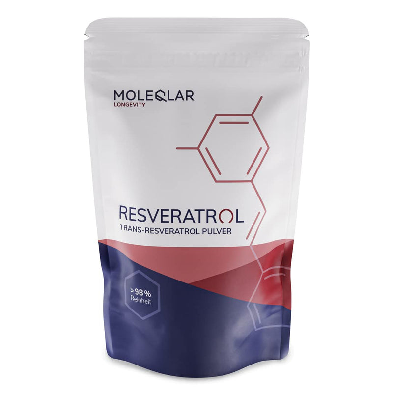 MoleQlar Resveratrol powder 30g - dietary supplement made from innovative yeast fermentation - 500mg resveratrol per serving - over 98% purity 30g (pack of 1) - NewNest Australia