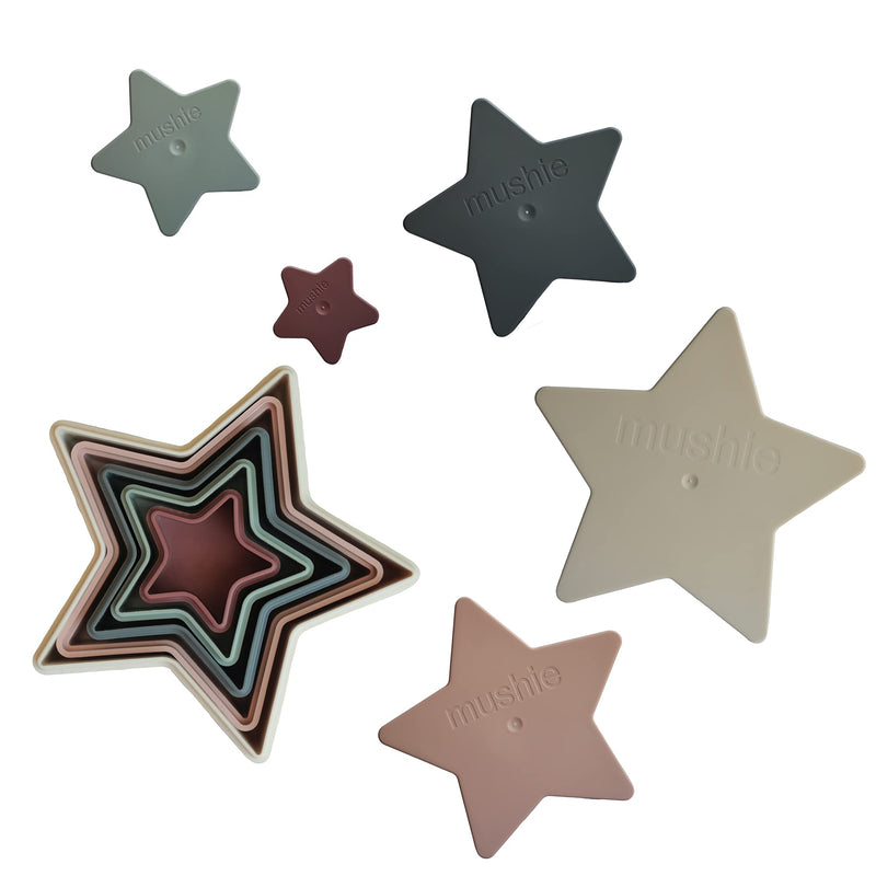 Mushie Nesting Star Stackable Pieces | Develops Hand-Eye Coordination And Other Skills | Play Fun & Creativity For Babies & Children | Safe, High-Quality & Long-Lasting Initial Equipment - NewNest Australia