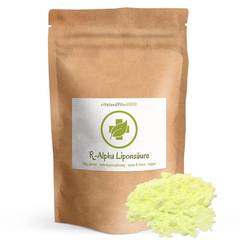 PURE R-Alpha lipoic acid 30 g - R ALA highly bioavailable and vegan - pure R form! - GMO-free - No auxiliary substances or additives - NewNest Australia