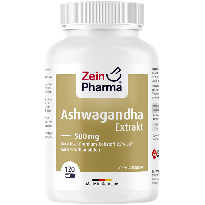 Zeinpharma Ashwagandha Extract 120 Capsules 500 Mg - Ashwagandha Root Extract High Dose With 5% Withanolide, Sleep Berry From India, Dietary Supplement Plant-Based, Laboratory Tested - NewNest Australia