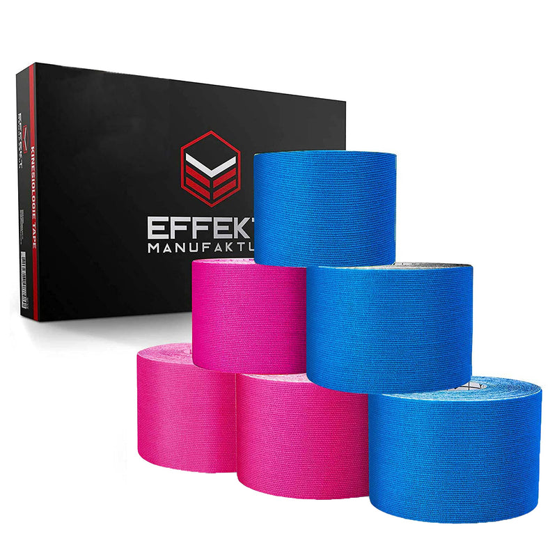 Effect Physio Kinesio Tapes [5 mx 5 cm] in Many Colors, 6 Sport Rolls Set, Kinesiology Tape, Waterproof & Elastic, Extra Strong Kinesio Tape, Elastic Kintex - NewNest Australia