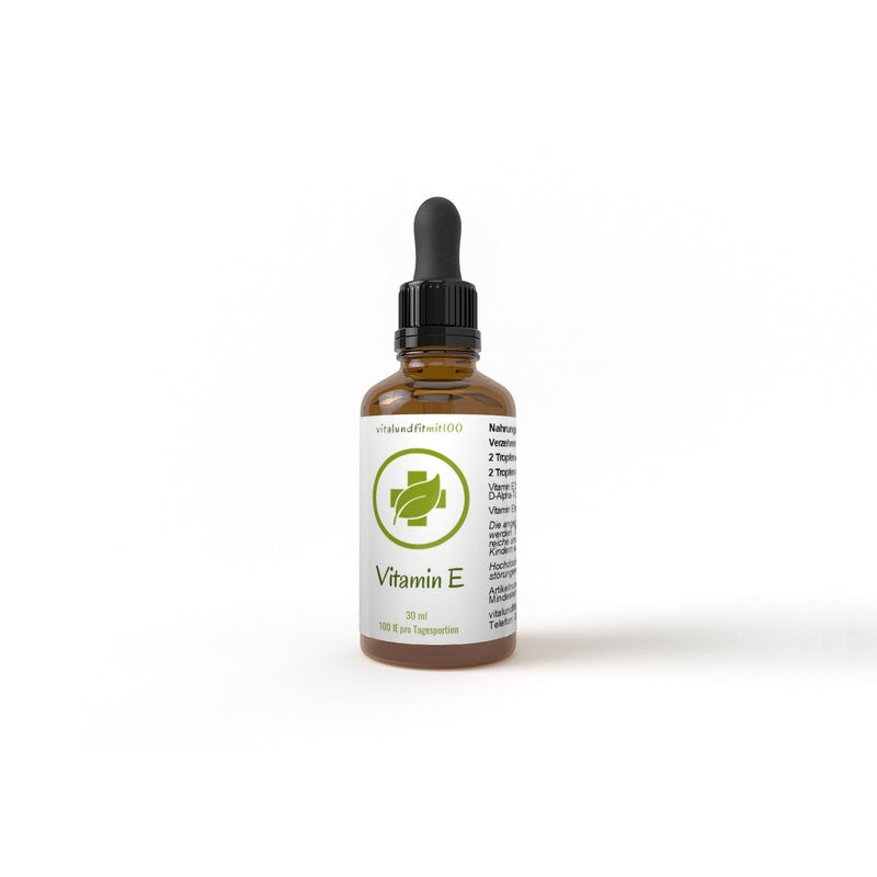 Vitamin E drops 30 ml - 100 IU per daily serving - from plant source (sunflower seeds) - 100% vegan - free from oils such as palm or soy - German quality - NewNest Australia