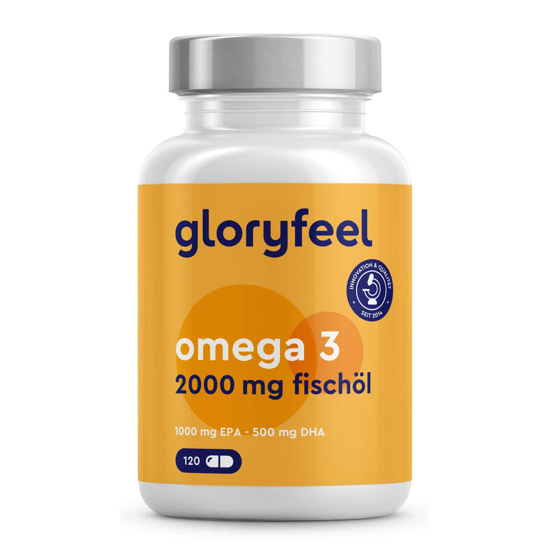 Omega 3 Capsules - High Dose With 2000 Mg Fish Oil, 1000 Mg Epa & 500 Mg Dha Per Daily Dose (In Triglyceride Form) - Essential Fatty Acids From Anchovis - Laboratory Tested In Germany - NewNest Australia