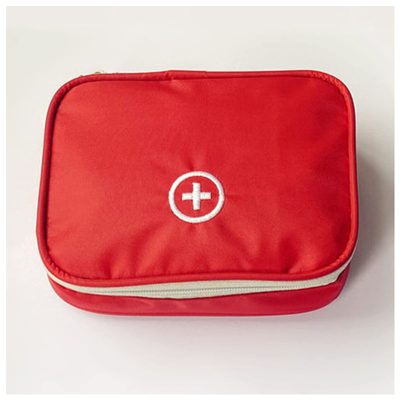 Lingcat Portable Empty First Aid Bag, Mini Travel Medicine Pouch, Double Zippers, Practical Pill Bag for Travel, School, Home (Red) - NewNest Australia