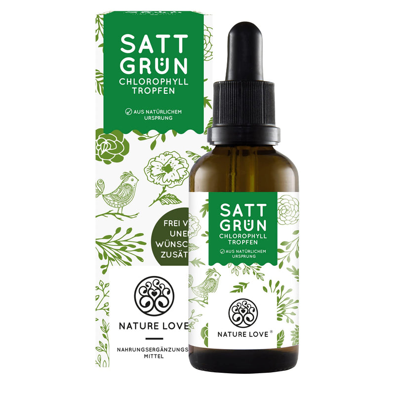Liquid chlorophyll from alfalfa (50 ml) - high dose with 200 mg chlorophyllin per daily dose - alternative to chlorophyll tablets - vegan, laboratory tested and produced in Germany - NewNest Australia