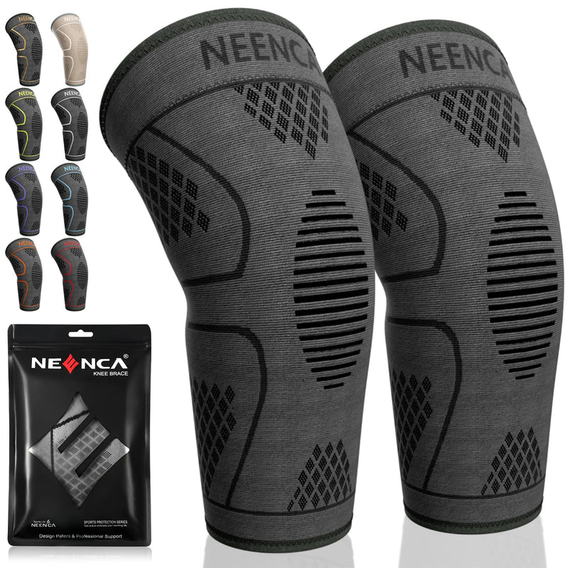Neenca 2 Pack Knee Support, Compressed Knee Support For Men Women, Knee Pads For Running, Arthritis, Acl, Joint Pain Relief, Meniscus Tear, Knee Pain Recovery, Sports - Pair Packaging - NewNest Australia