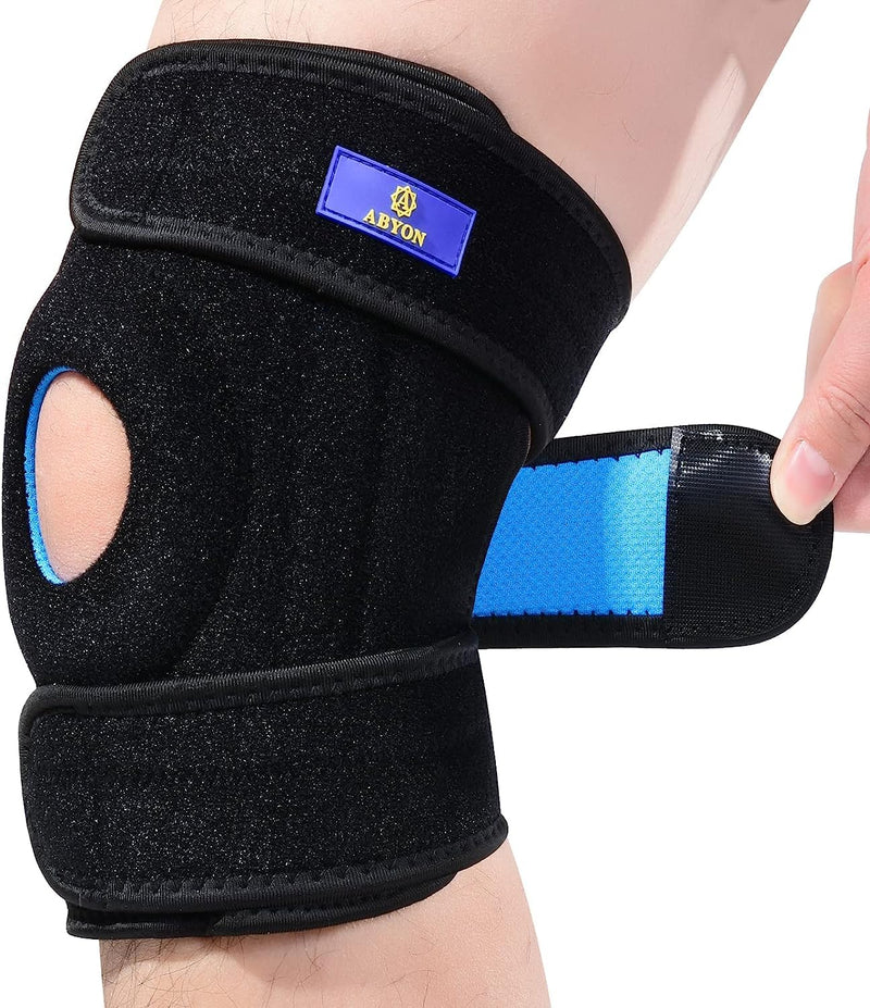 ABYON Knee Brace with Patella Gel Pads & Spring Side Stabilizers for Knee Pain, Swollen, Meniscus Tear, Arthritis, ACL, PCL, MCL, Recovery, 4 Sizes XL - NewNest Australia